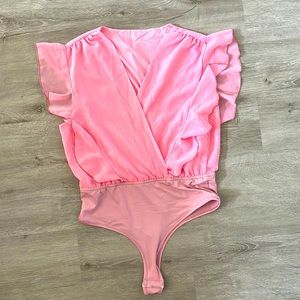 Light Pink Ruffled Bodysuit